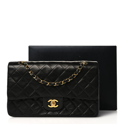 Chanel Lambskin Quilted Medium Double Flap Black 10 of 11