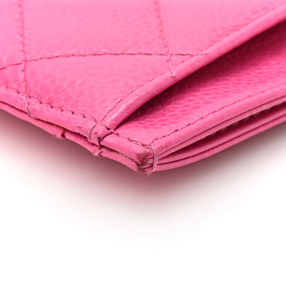 Chanel Caviar Quilted Enamel Card Holder Pink 12 of 13