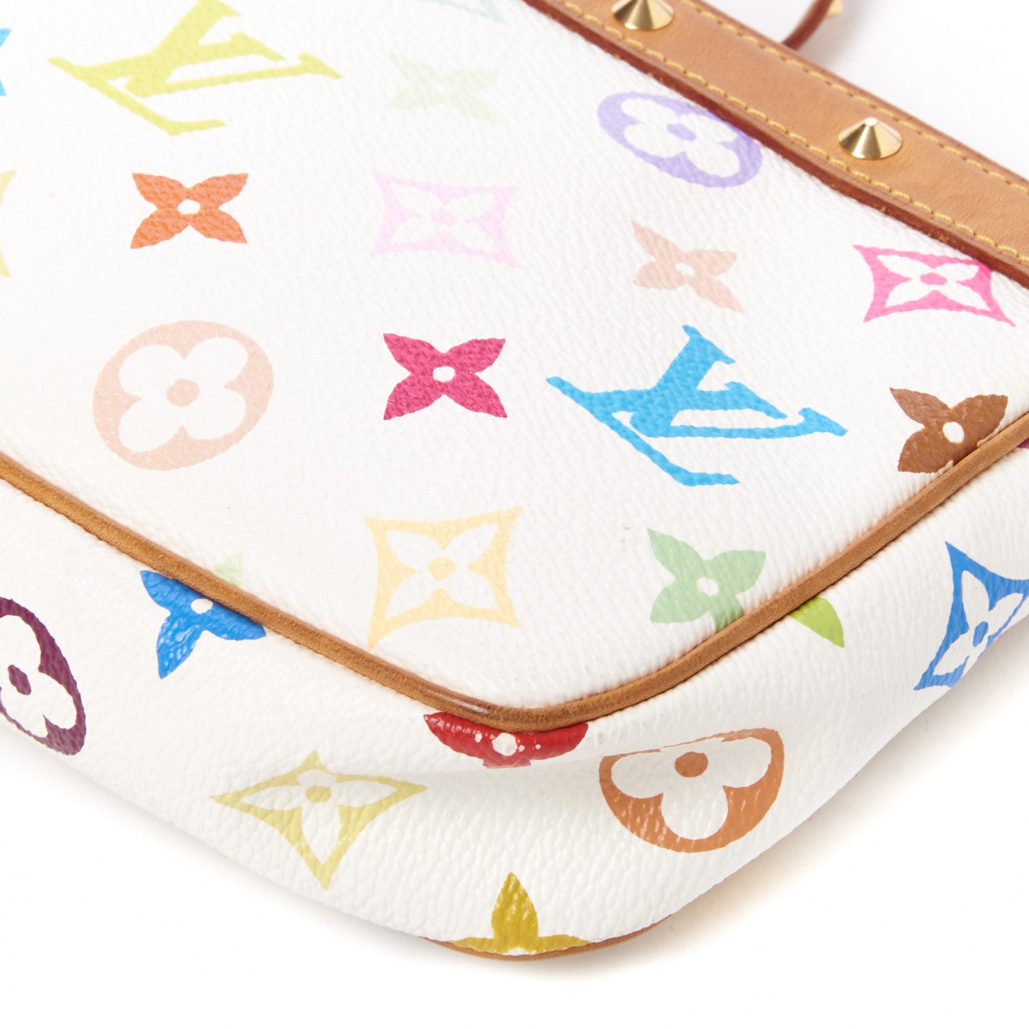 Louis Vuitton Monogram Multicolor Pochette Accessories White 5 of 9