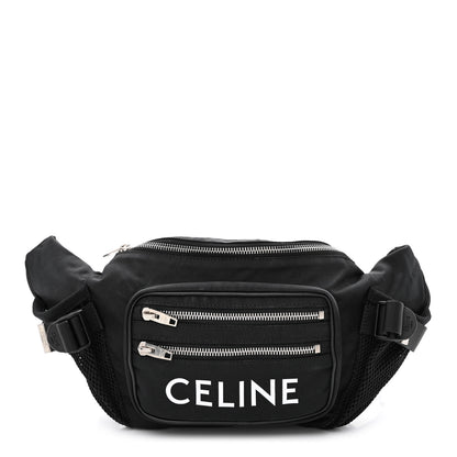 Celine Cotton Gabardine Logo Print Trekking Belt Bag Black 1 of 11