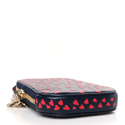 Christian Dior Calfskin I Love Paris Phone Holder Blue Red 4 of 9