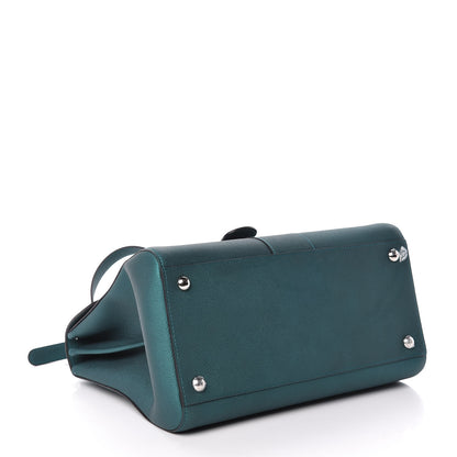 Delvaux Metallic Calfskin MM Brillant Satchel Satin Peacock 4 of 12