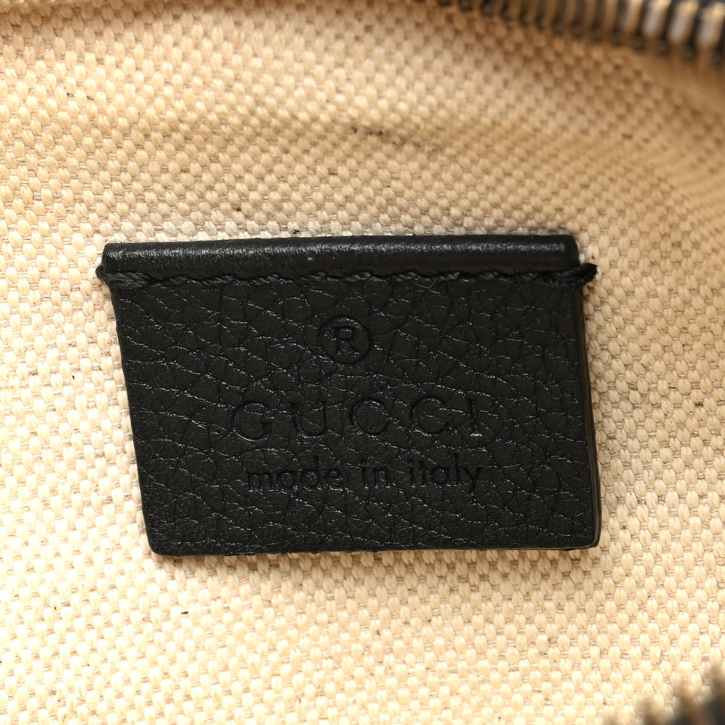 Grained Calfskin Small Logo Belt Bag Black