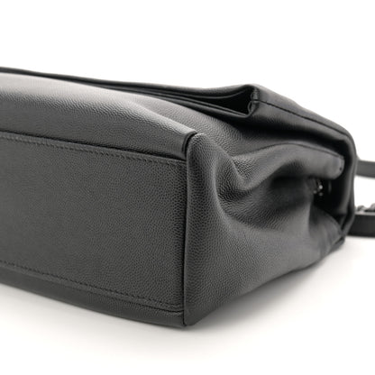 Saint Laurent Grain De Poudre Medium West Hollywood Monogram Fold-Over Black 10 of 10