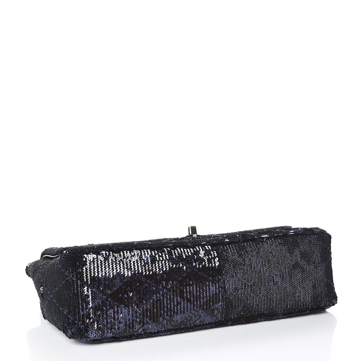 Chanel Sequin Quilted Medium Single Flap Blue 4 of 10