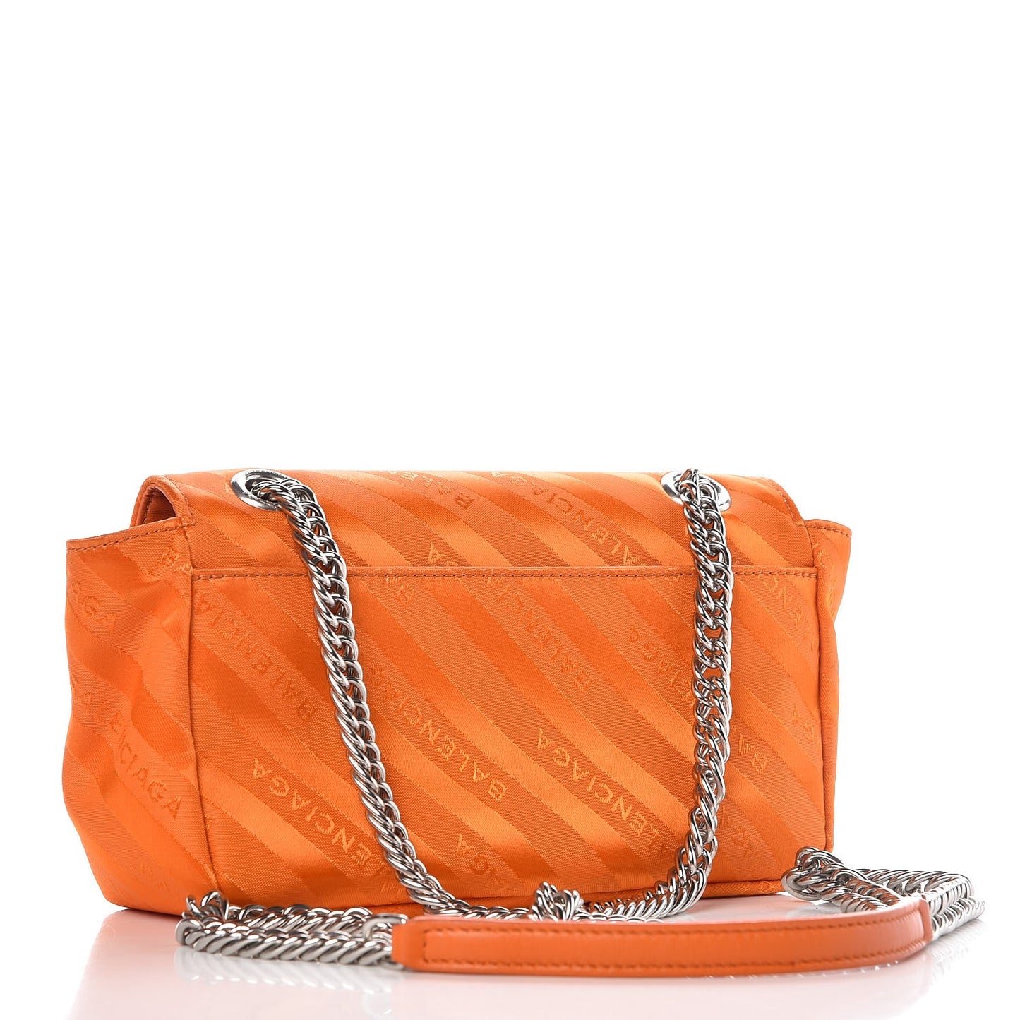 Nylon Jacquard Diagonal Logo S BB Round Shoulder Bag Orange Sanguine