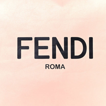 Fendi Soft Nappa Logo Medium Drawstring Pouch Bag Rosa Quarzo Black 7 of 9