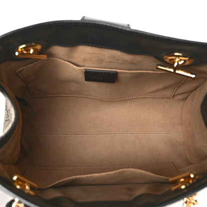 Gucci GG Supreme Monogram Small Padlock Tote Black 5 of 10