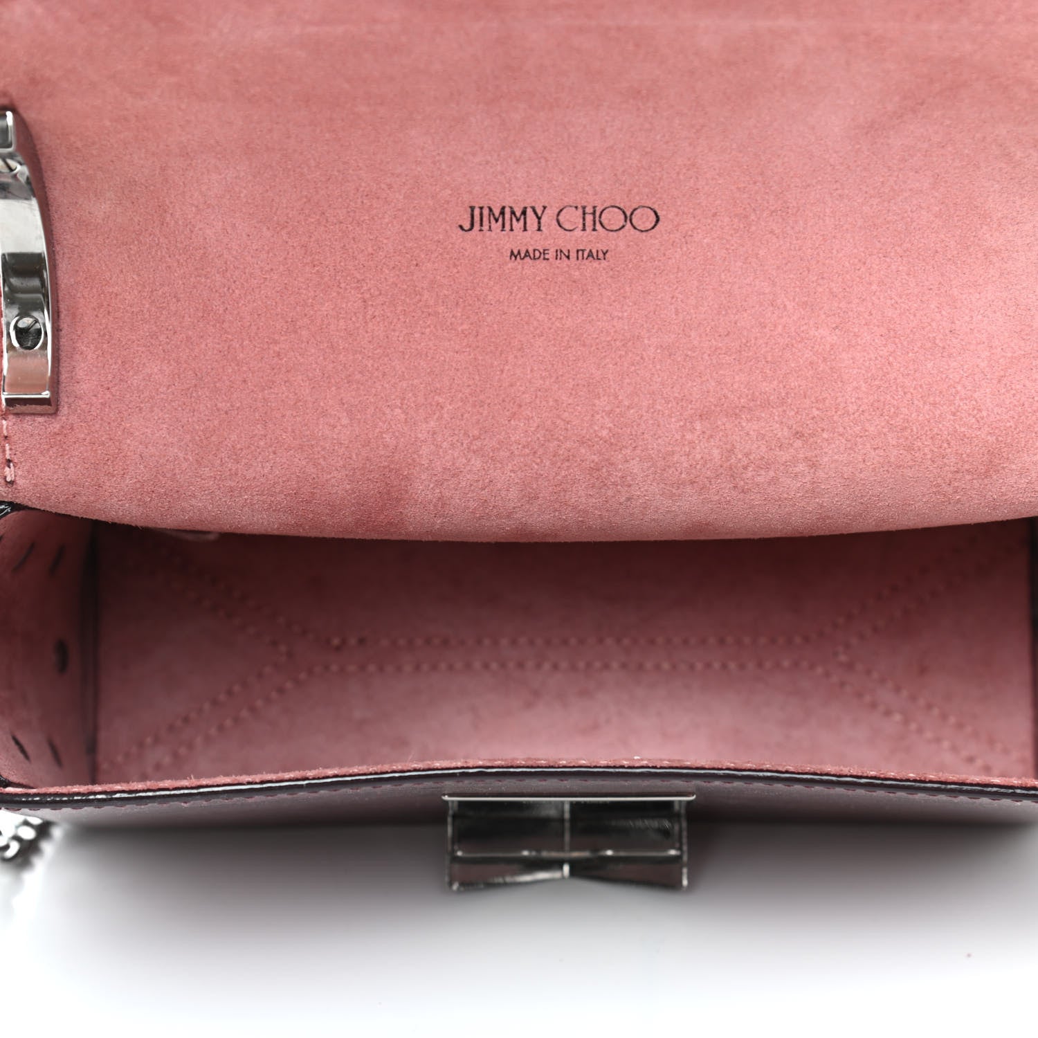 Jimmy Choo Metallic Calfskin Lockett Shoulder Bag Pink 4 of 4