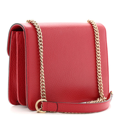 Gucci Dollar Calfskin Small Interlocking G Shoulder Bag Red 3 of 13
