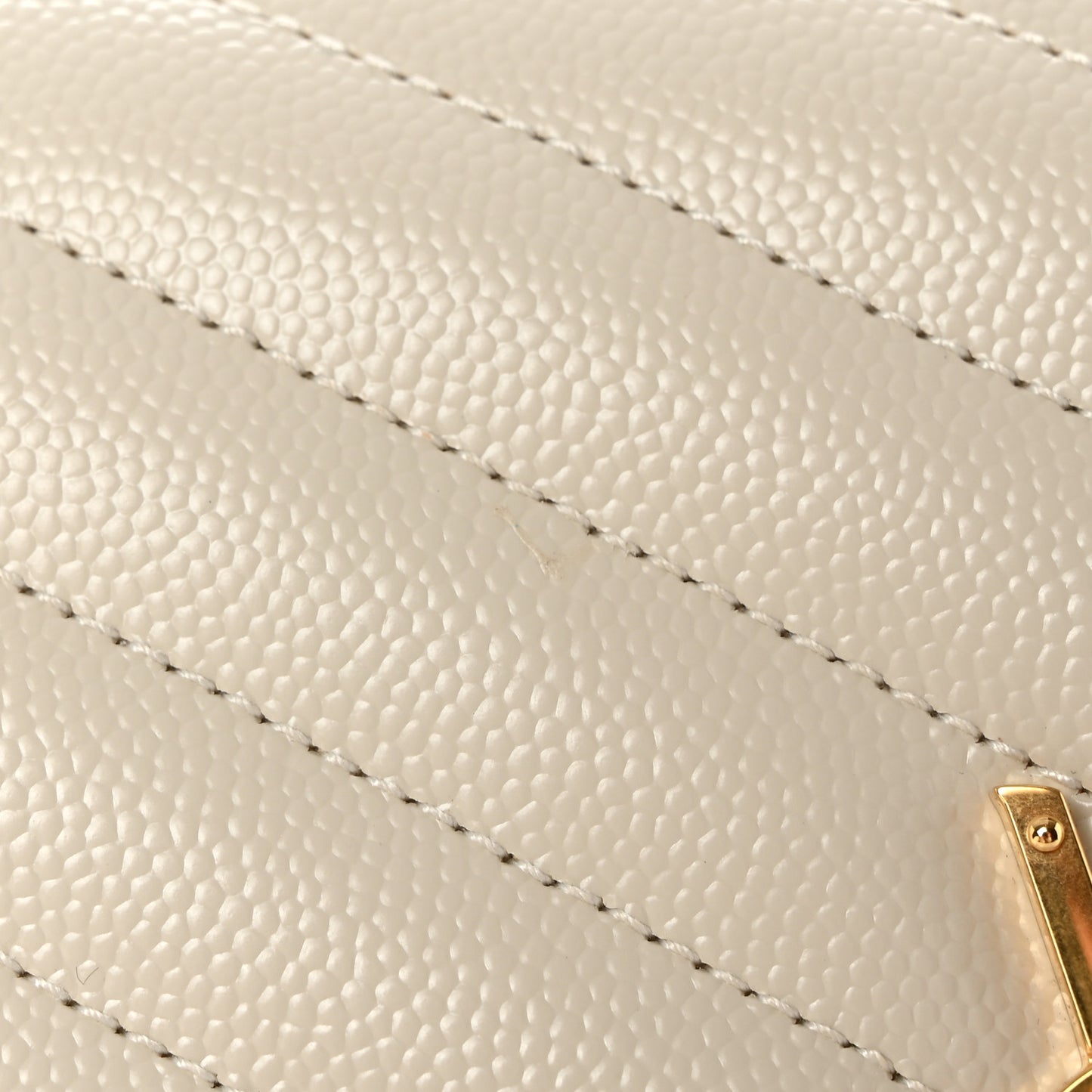 Grain De Poudre Matelasse Chevron Monogram Envelope Clutch Blanc Vintage
