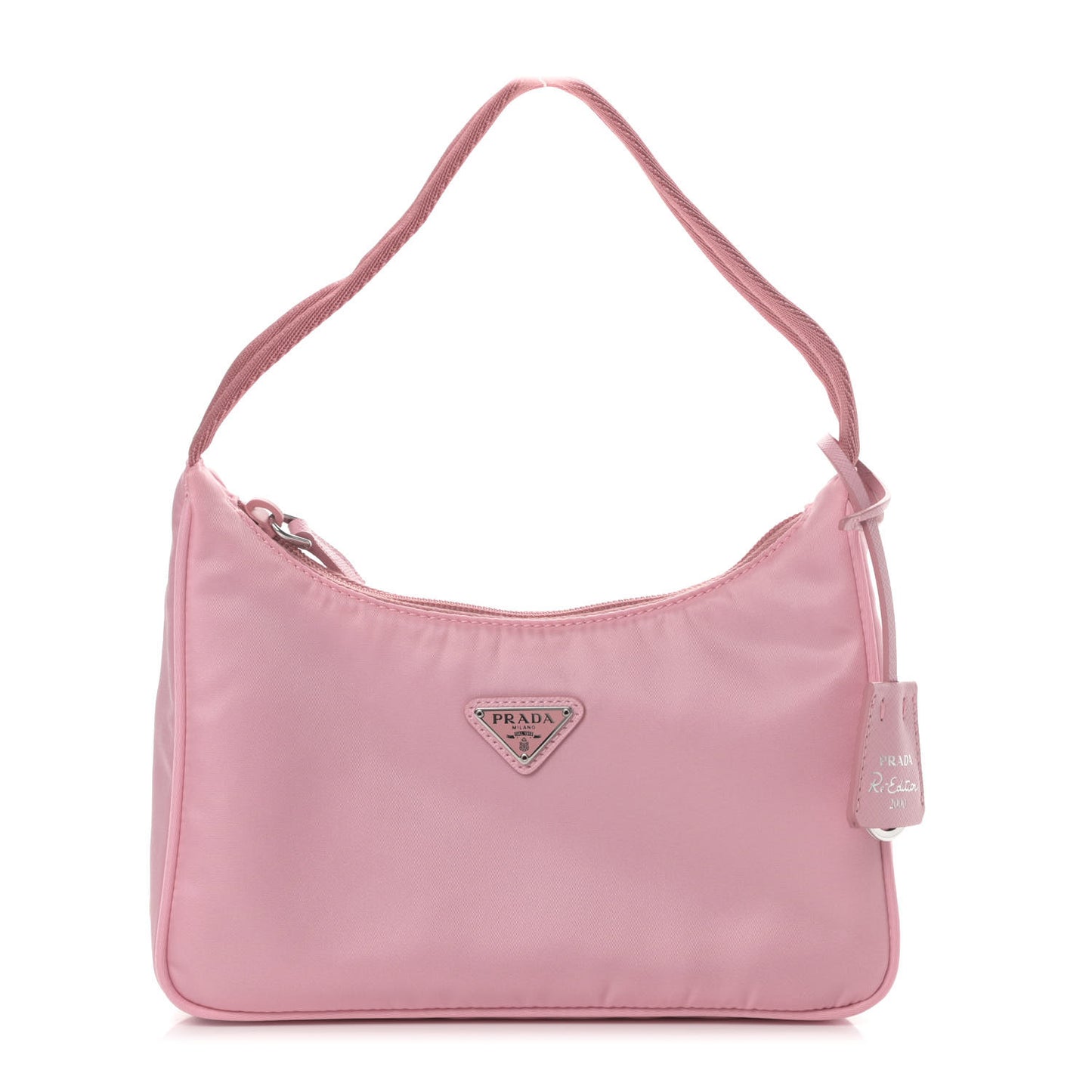 Tessuto Nylon Saffiano Mini Re-Edition 2000 Bag Rosa