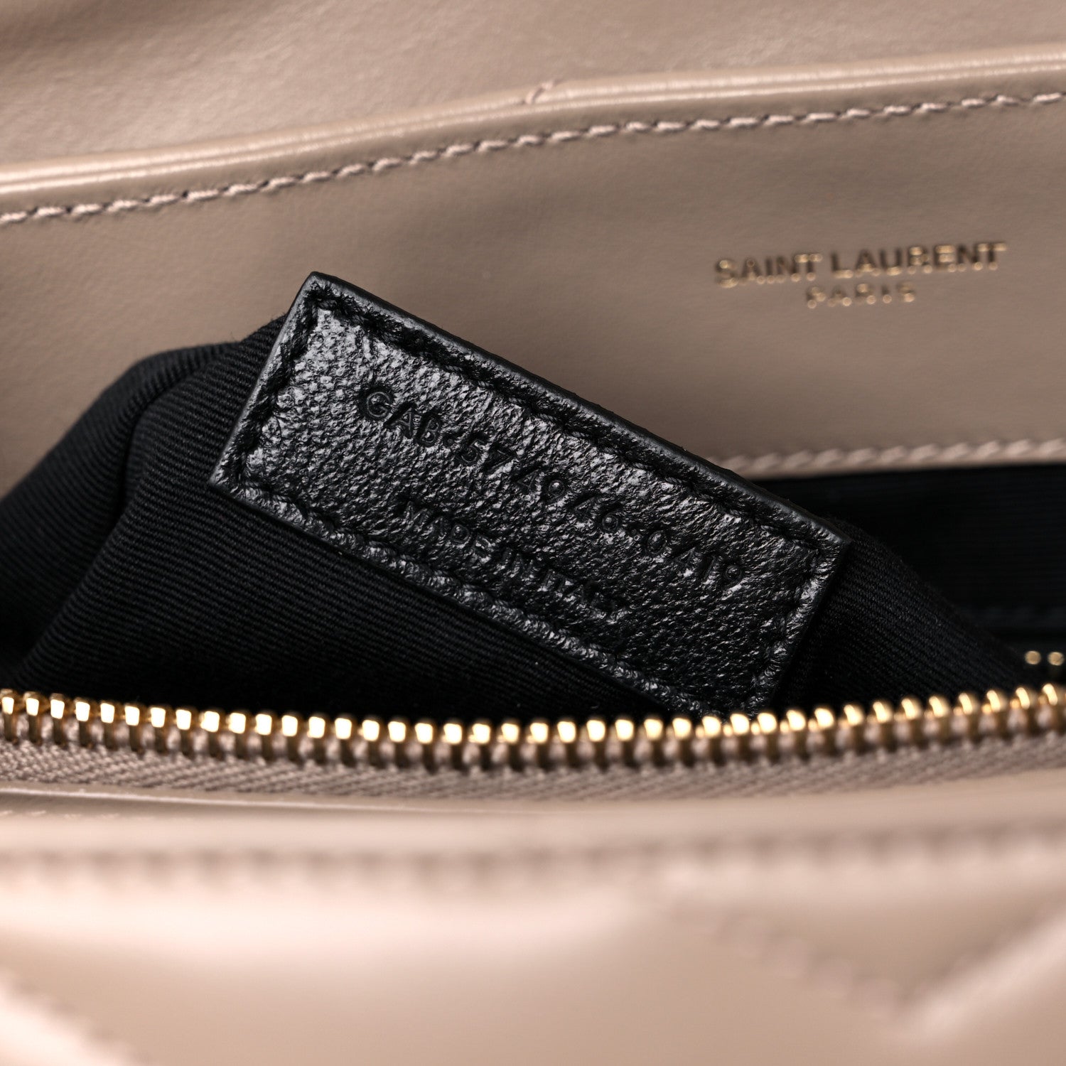 Saint Laurent Calfskin Y Quilted Monogram Medium Loulou Chain Satchel Dark Beige 8 of 12