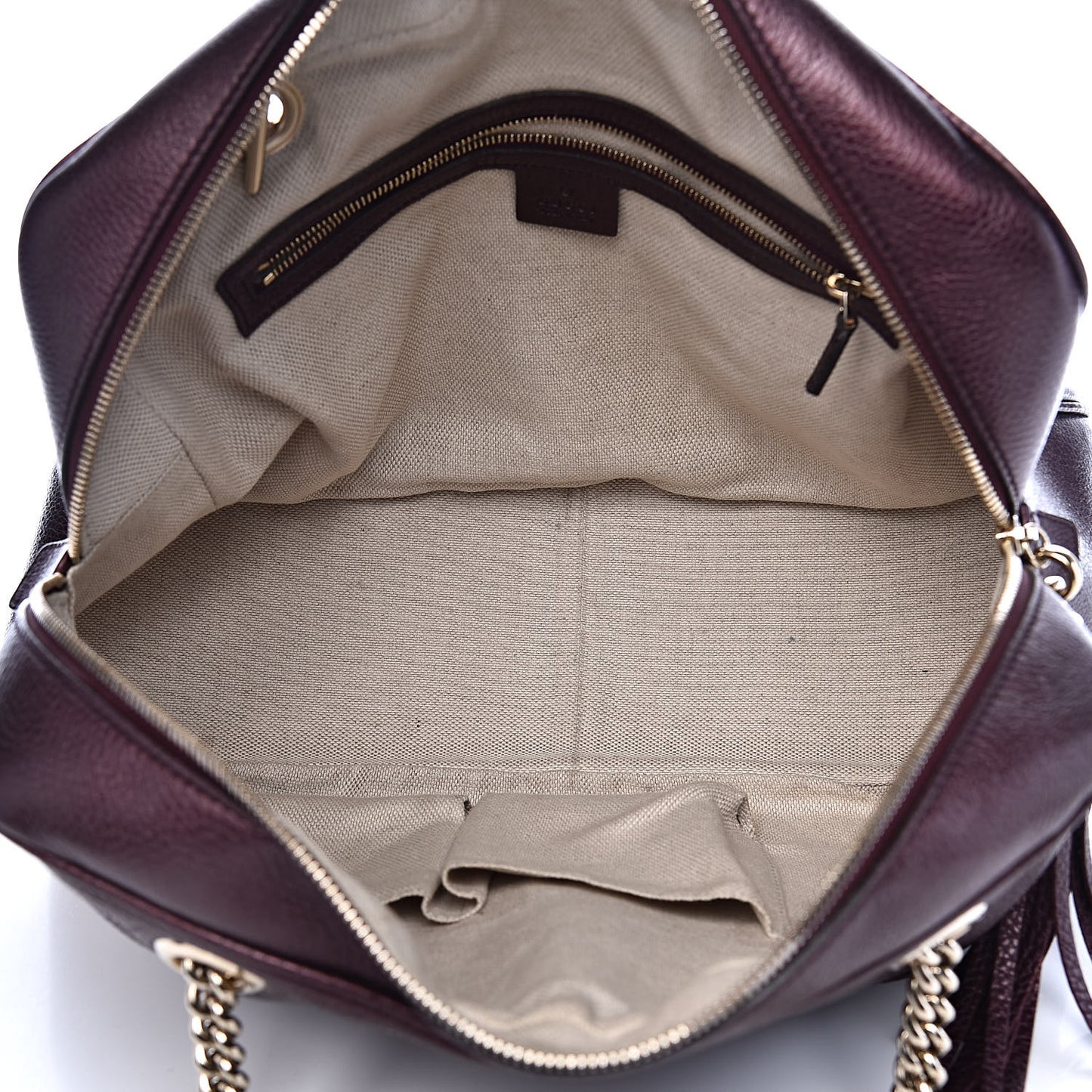 Metallic Cellarius Calfskin Medium Soho Bowler Classic Burgundy