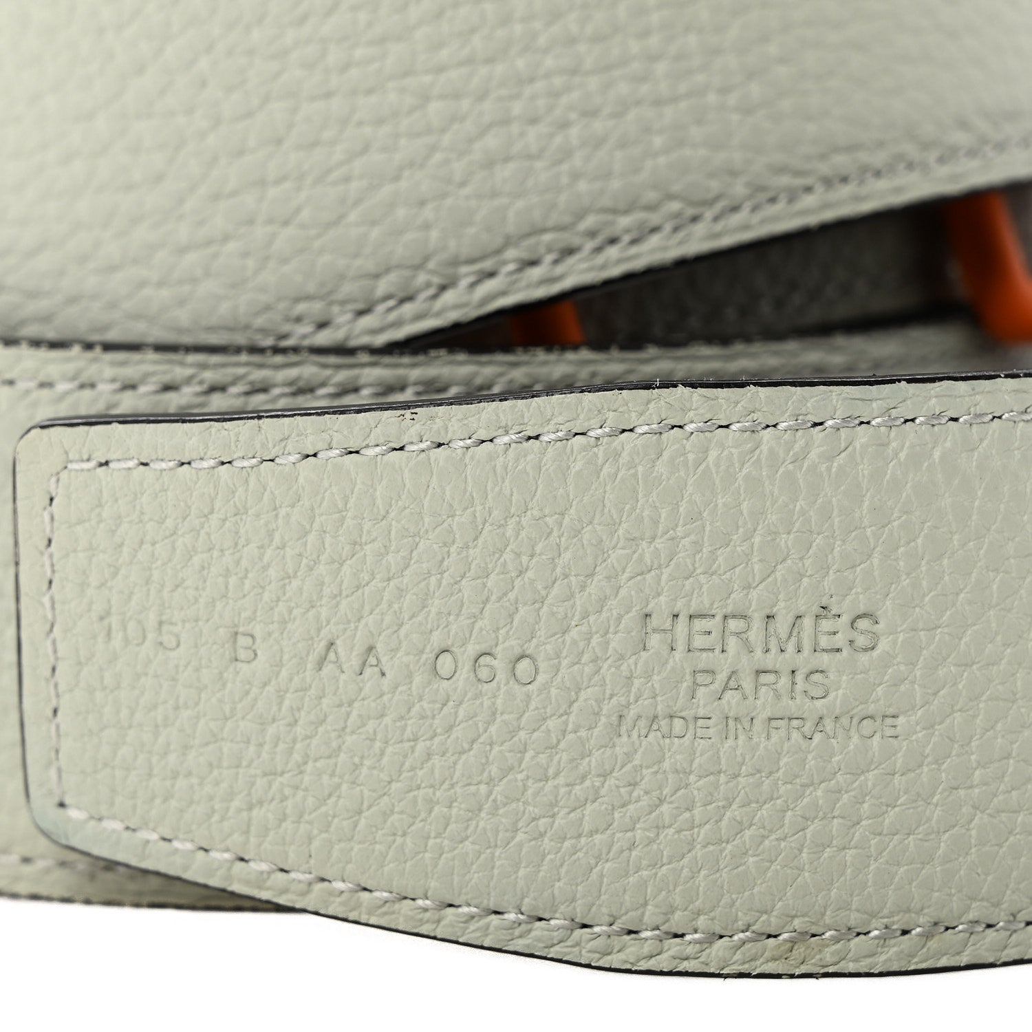 Hermes Box Togo Rubber 38mm Tonight Reversible Belt 105 42 Chocolate Gris Neve Orange 7 of 9