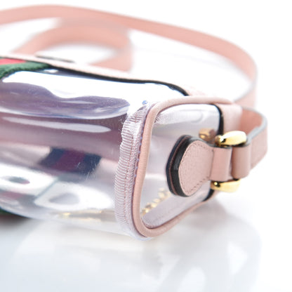 Gucci Vinyl Web Mini Ophidia Transparent Shoulder Bag Perfect Pink 8 of 10