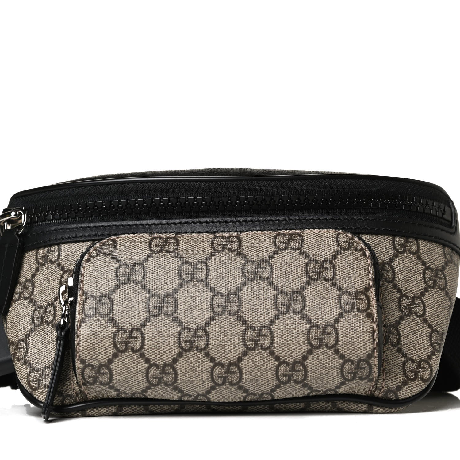 Gucci GG Supreme Monogram Belt Bag Black 8 of 13