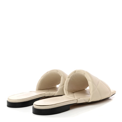 Bottega Veneta Nappa Quilted Rubber Lido Flat Sandals 38 Wax 4 of 13