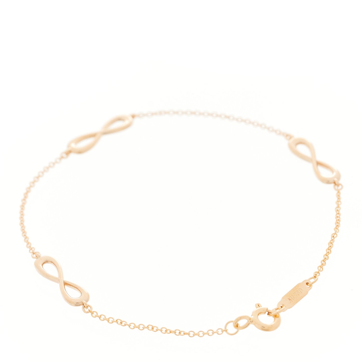 18K Rose Gold Infinity Endless Bracelet