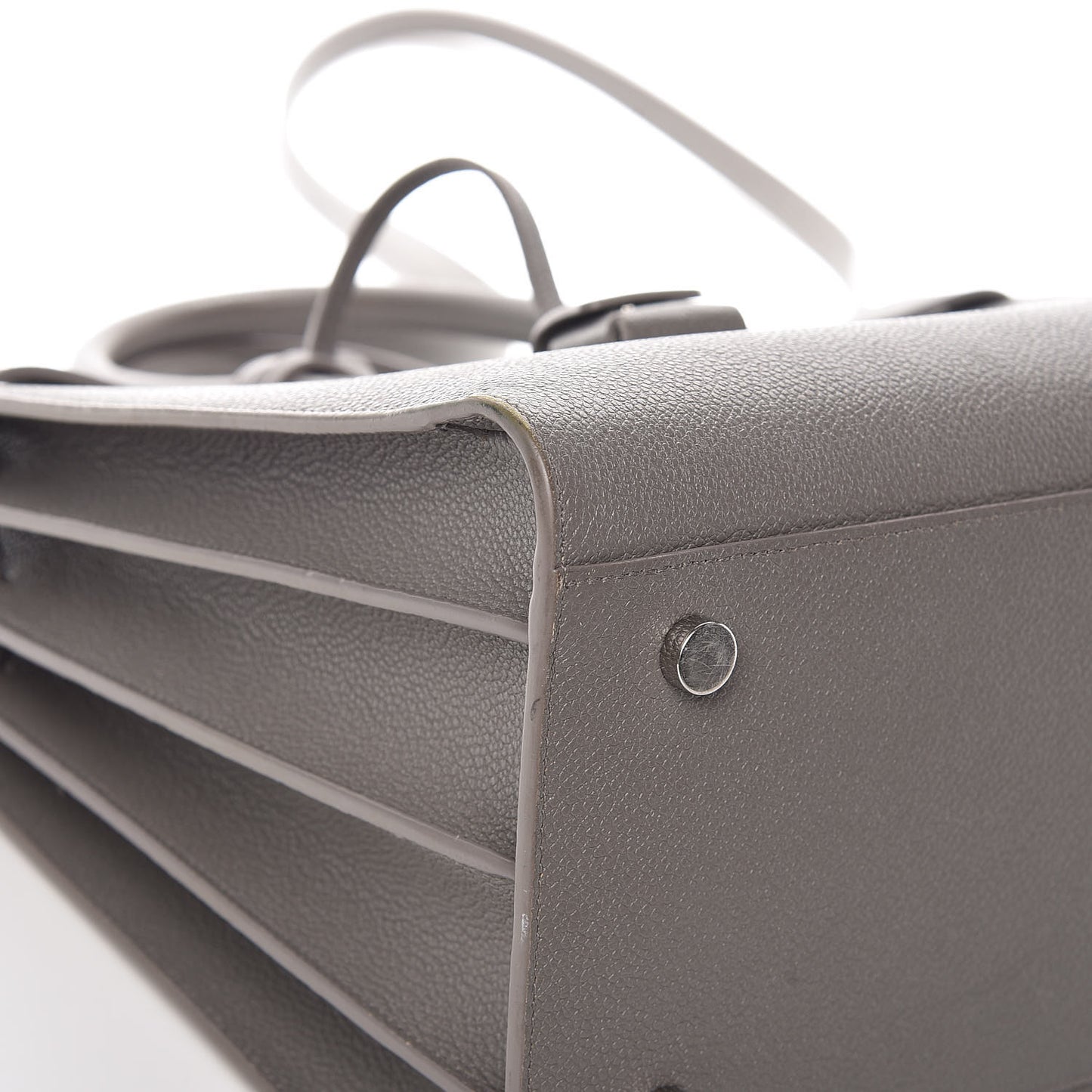 Grained Calfskin Small Sac De Jour Fog