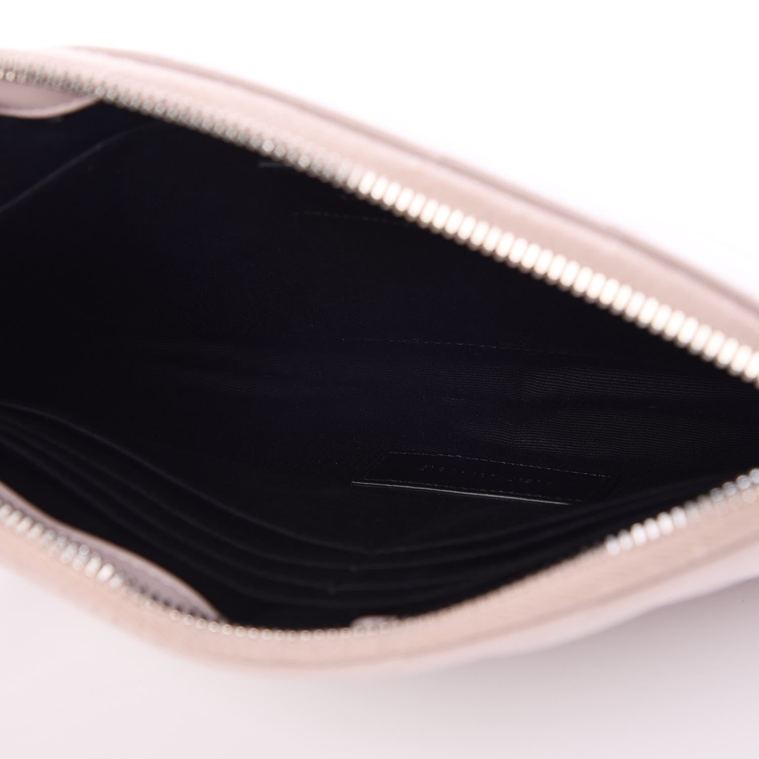 Saint Laurent Calfskin Matelasse Chevron Monogram A5 Wristlet Rose Poudre 5 of 8