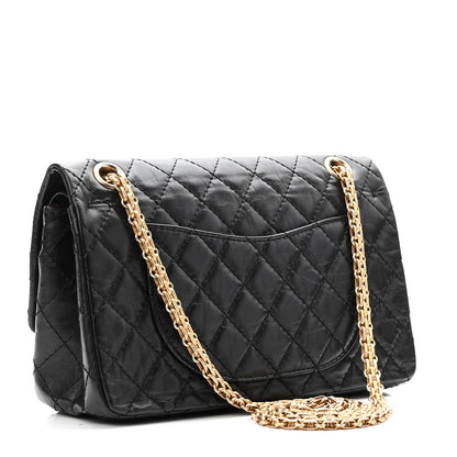 Chanel Aged Calfskin Lucky Charms 2.55 Reissue 225 Flap Black 3 of 11
