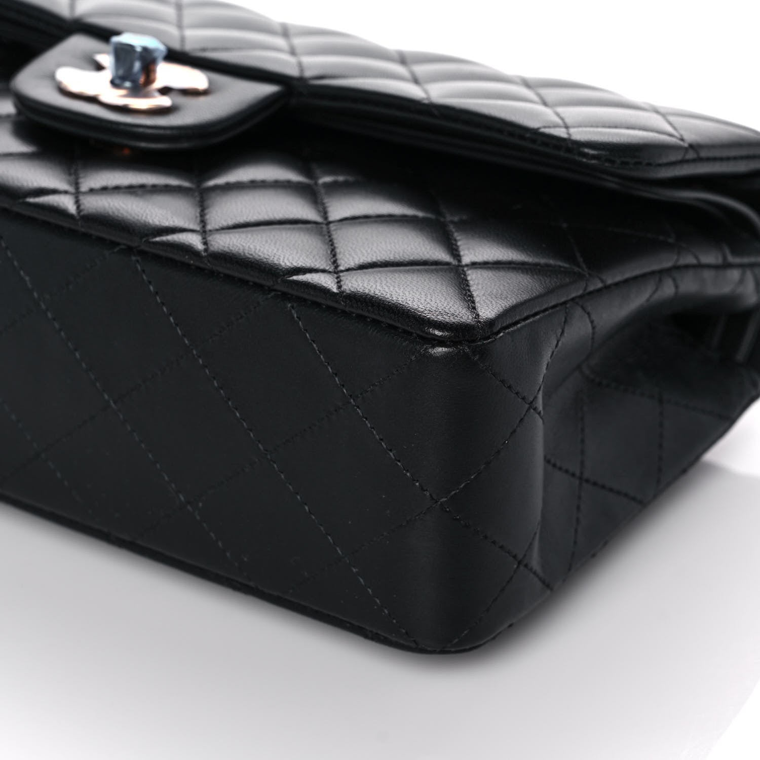 Chanel Lambskin Quilted Small Double Flap Black 9 of 12