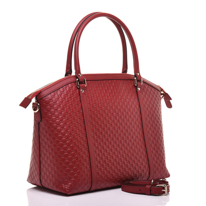 Gucci Soft Microguccissima Dome Satchel Red 3 of 9