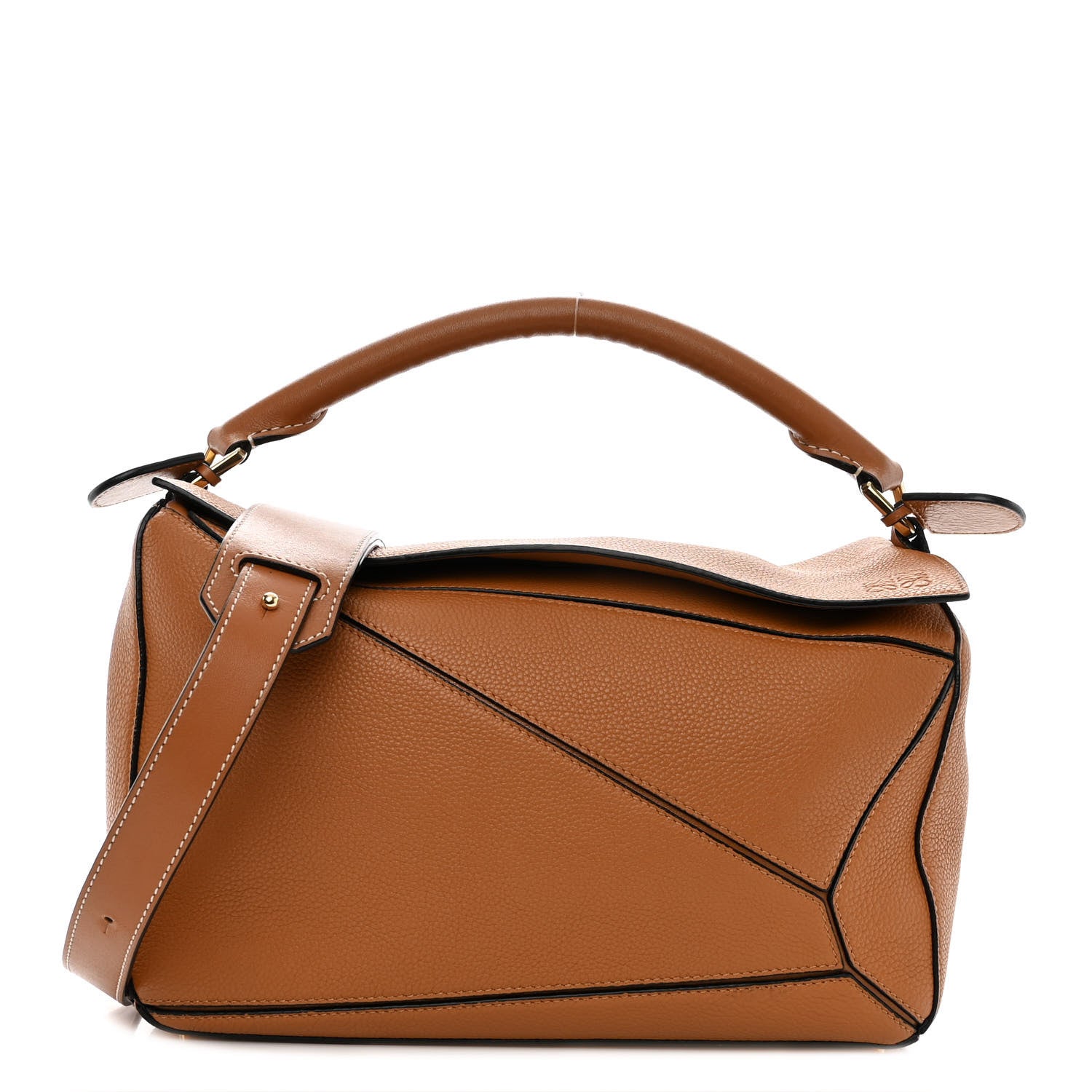 Loewe Calfskin Medium Puzzle Bag Tan 1 of 12
