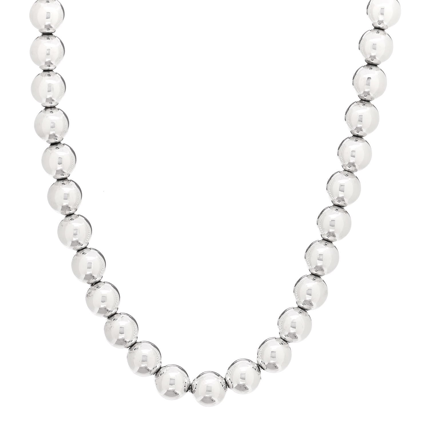 Tiffany Sterling Silver 10mm HardWear Ball Necklace 1 of 5