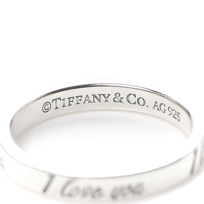 Tiffany Sterling Silver I Love You Band Ring 50 5.5 4 of 5