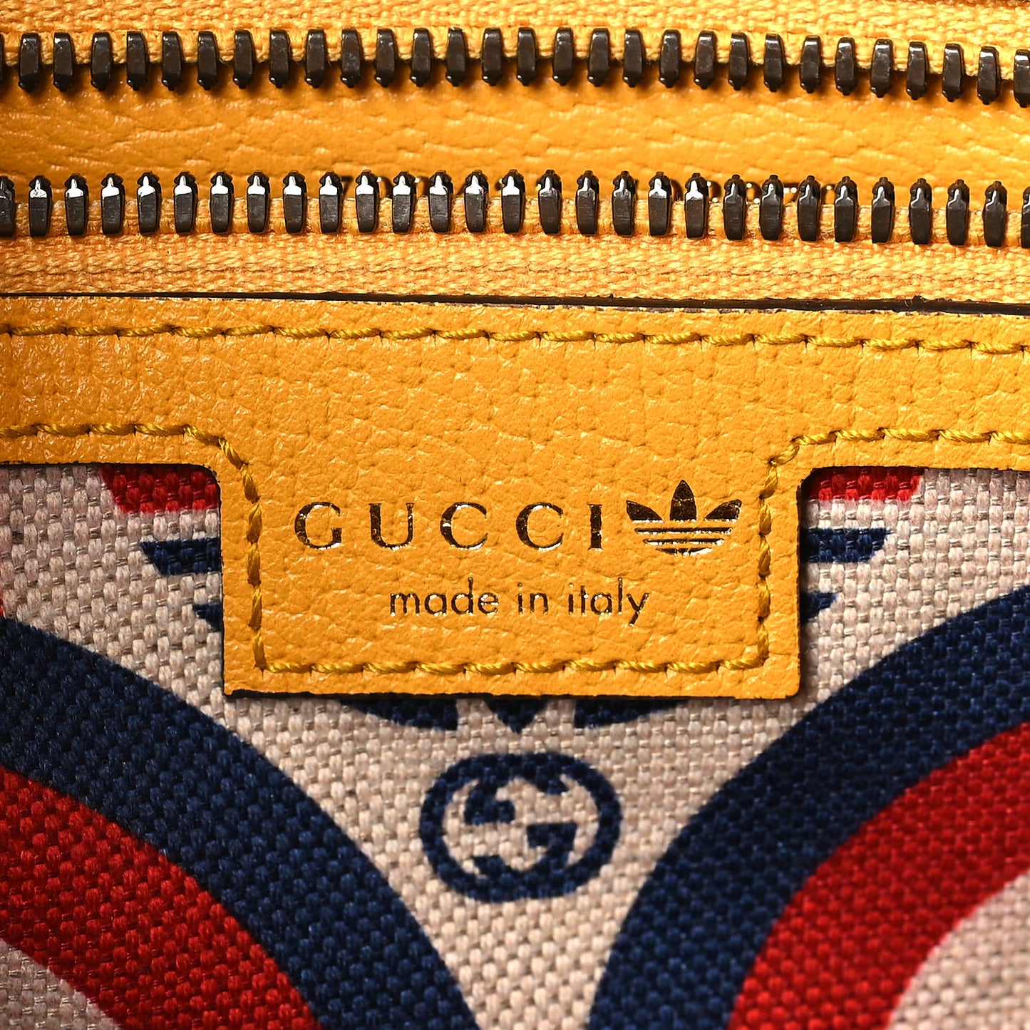 X ADIDAS Textured Dollar Calfskin Web Trefoil Logo Small Messenger Bag Crop Black