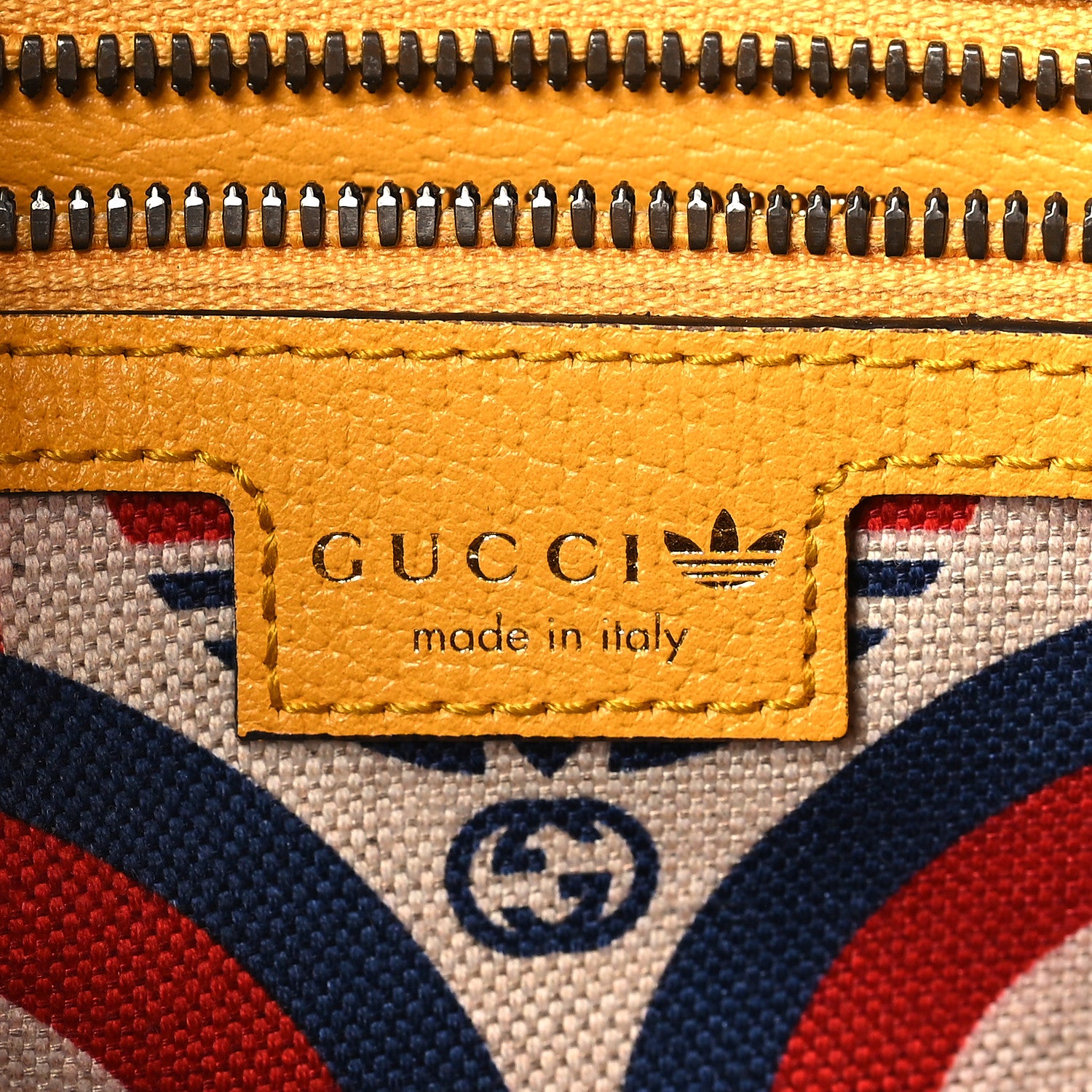 Gucci X ADIDAS Textured Dollar Calfskin Web Trefoil Logo Small Messenger Bag Crop Black 6 of 9