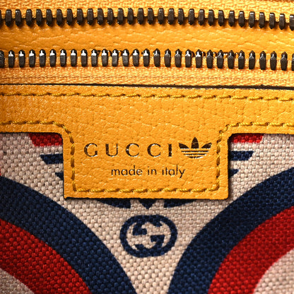 Gucci X ADIDAS Textured Dollar Calfskin Web Trefoil Logo Small Messenger Bag Crop Black 6 of 9