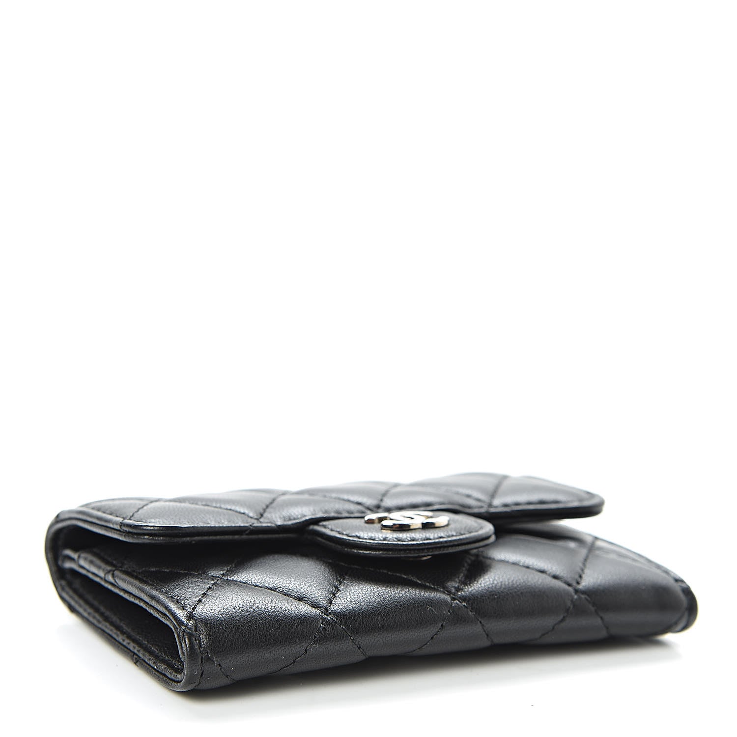 Chanel Lambskin Quilted Flap Card Holder Black 4 of 9