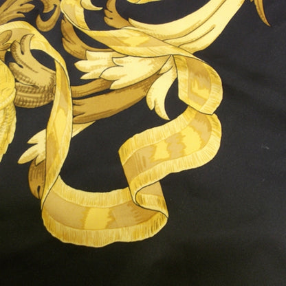 Hermes Silk Scarf Le Mors Black Gold 8 of 8