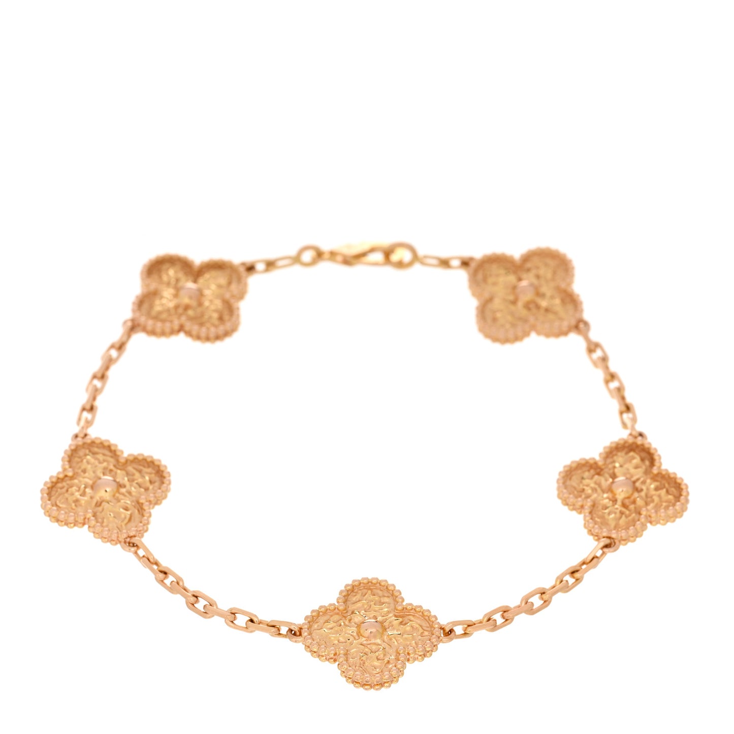 18K Rose Gold 5 Motifs Vintage Alhambra Bracelet