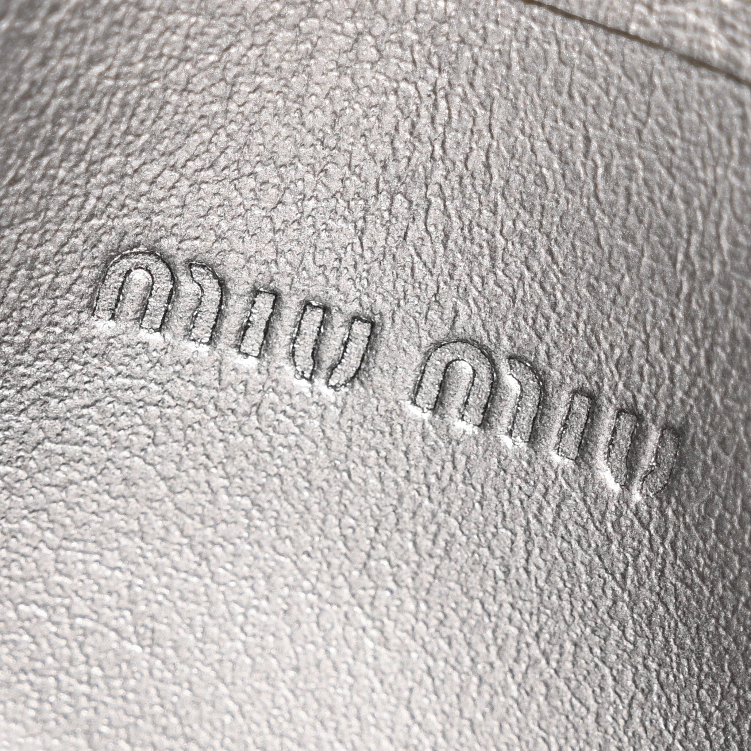 Miu Miu Crocodile Embossed Card Holder Silver 6 of 12