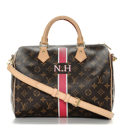 Louis Vuitton Monogram My LV Heritage Speedy Bandouliere 30 Fuchsia White 1 of 8