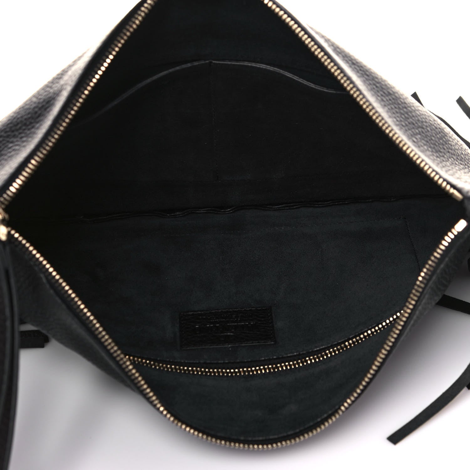 Valentino Garavani Calfskin Rockee Fringe Clutch Black 5 of 13