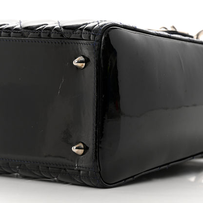 Christian Dior Patent Cannage Medium Lady Dior Black 10 of 12