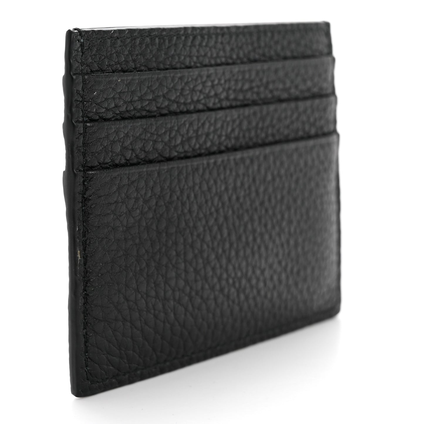 Vitello Daino Triangle Card Holder Black