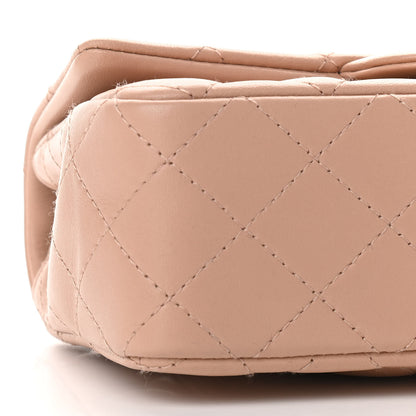 Chanel Lambskin Quilted Mini Rectangular Flap Beige 8 of 10