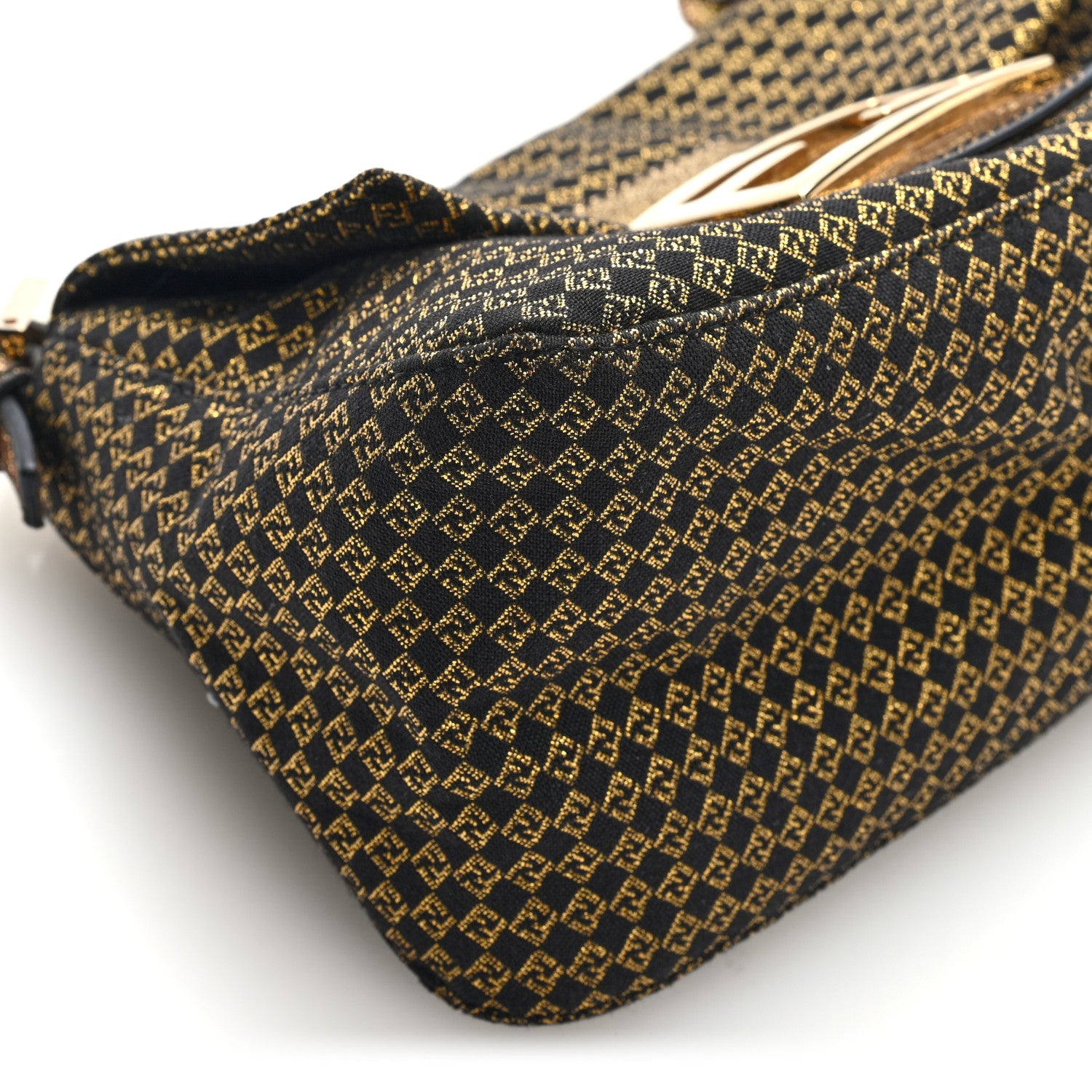 Fendi Micro Zucchino Forever Mini Mama Baguette Black Gold 8 of 9