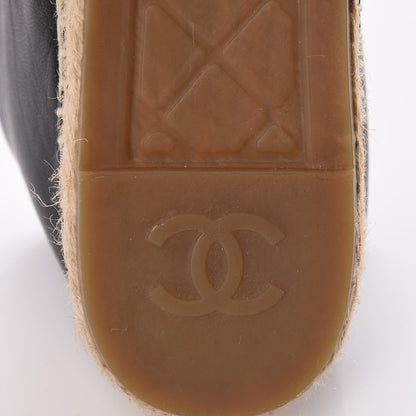 Chanel Lambskin CC Espadrilles 40 Black 8 of 12