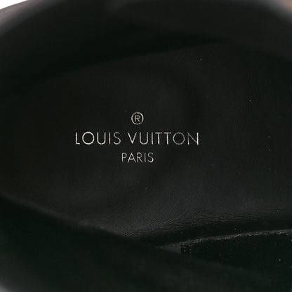 Louis Vuitton Calfskin Monogram Wonderland Flat Ranger Boots 37 Black 7 of 8