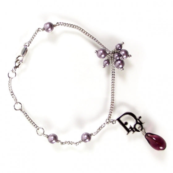 Christian Dior Silver Pearl Charm Bracelet 1 of 5