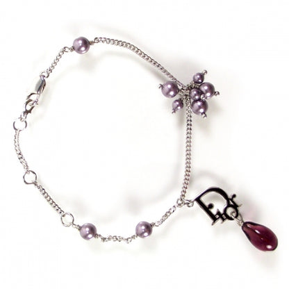 Christian Dior Silver Pearl Charm Bracelet 1 of 5