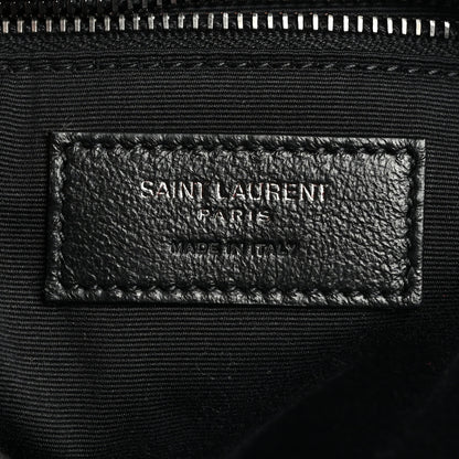 Saint Laurent Crinkled Calfskin Matelasse Monogram Medium Niki Chain Satchel Black 6 of 10