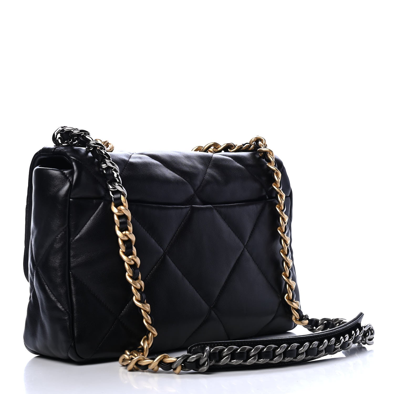 Chanel Goatskin Quilted Large Chanel 19 Flap Black 2 of 4